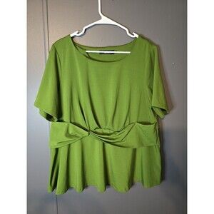 Green Women Blouse Agnes Orinda Size 2X